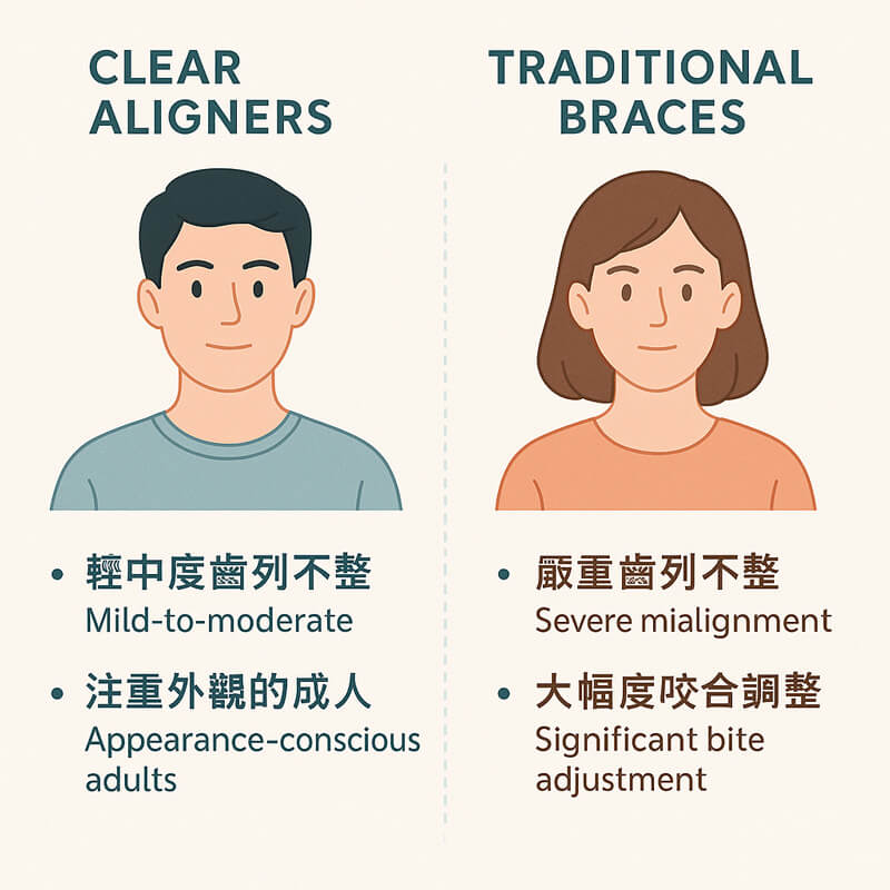 隱形牙套 vs 傳統牙套