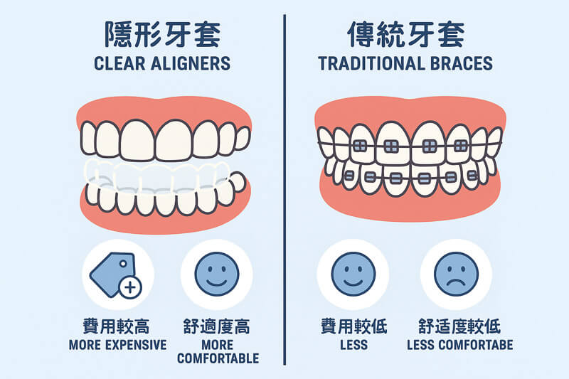 隱形牙套 vs 傳統牙套