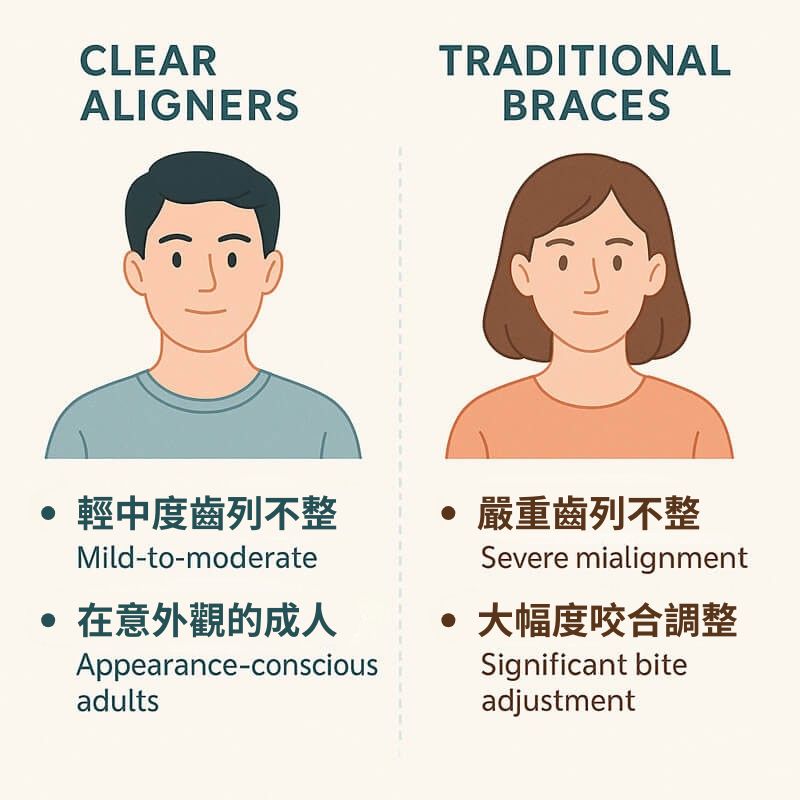 隱形牙套 vs 傳統牙套